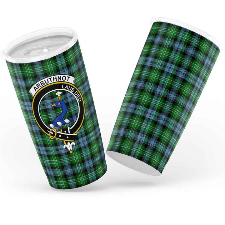 Scottish Arbuthnot Clan Crest Tartan Insulated Tumbler Tartan Plaid 3