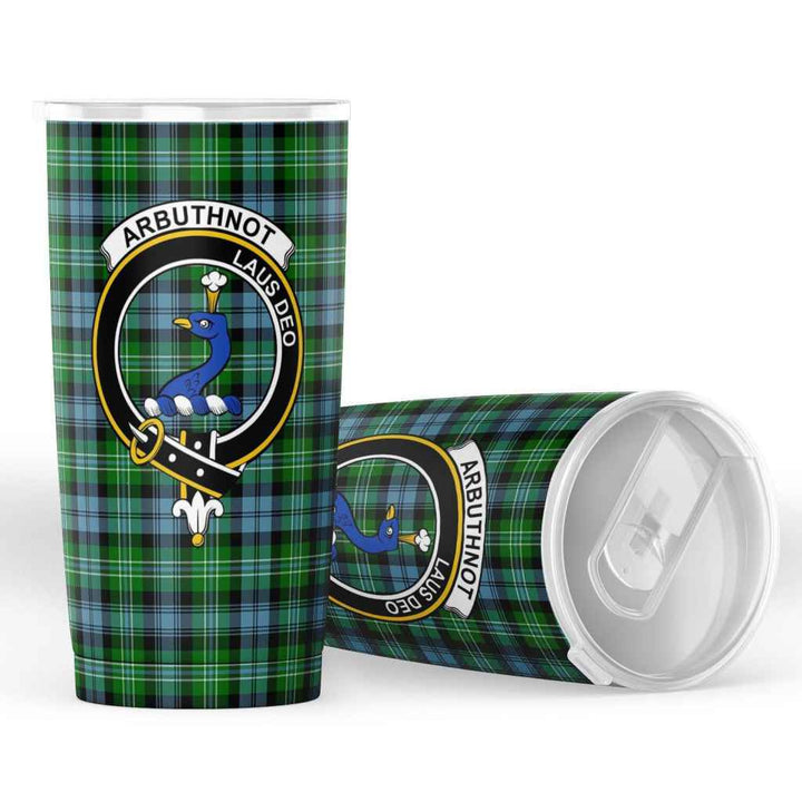 Scottish Arbuthnot Clan Crest Tartan Insulated Tumbler Tartan Plaid 4