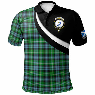 Scottish Arbuthnot Clan Crest Tartan Polo Shirt - Scotland Forever Style Front Side Tartan Plaid
