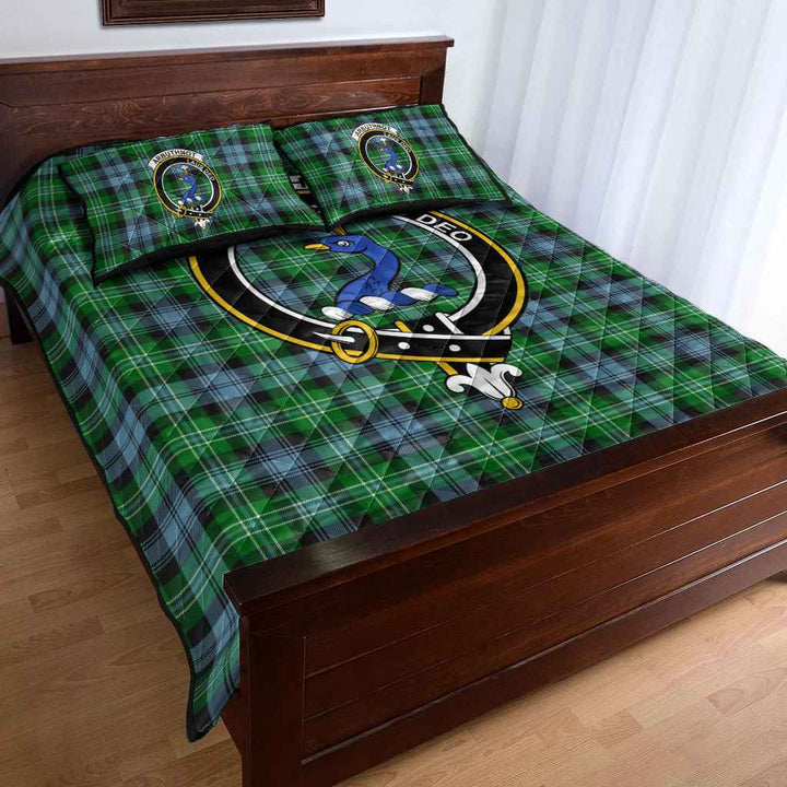 Scottish Arbuthnot Clan Crest Tartan Quilt Bed Set Tartan Plaid 4