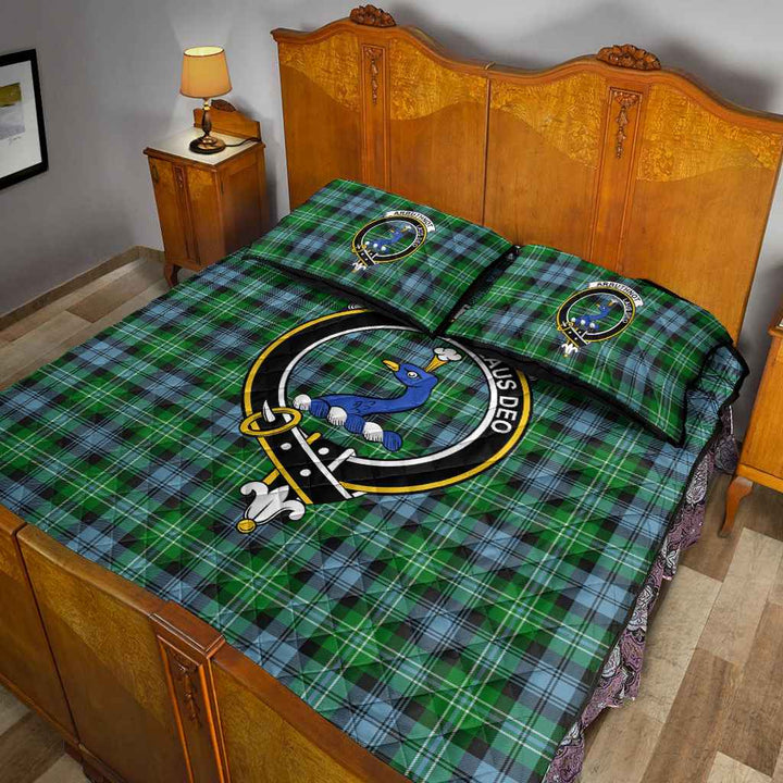 Scottish Arbuthnot Clan Crest Tartan Quilt Bed Set Tartan Plaid 5