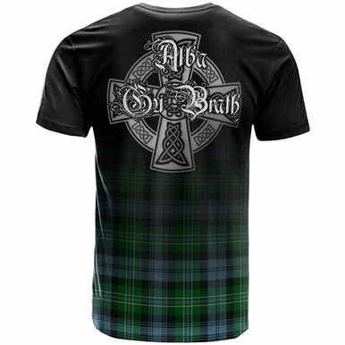 Scottish Arbuthnot Clan Crest Tartan T-Shirt - Alba Gu Brath Family Crest Celtic Inspired Back Side Tartan Plaid