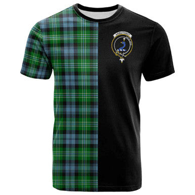 Scottish Arbuthnot Clan Crest Tartan T-Shirt Half in Me Front Side Tartan Plaid