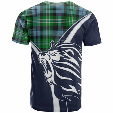 Scottish Arbuthnot Clan Crest Tartan T-Shirt - Bend Style Back Side Tartan Plaid