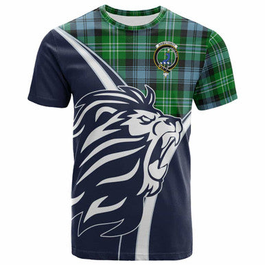 Scottish Arbuthnot Clan Crest Tartan T-Shirt - Bend Style Front Side Tartan Plaid