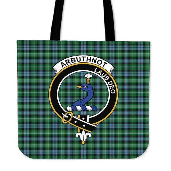 Scottish Arbuthnot Clan Crest Tartan Tote Bag Tartan Plaid