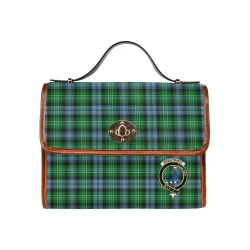 Scottish Arbuthnot Clan Crest Tartan Waterproof Canvas Bag Tartan Plaid 2