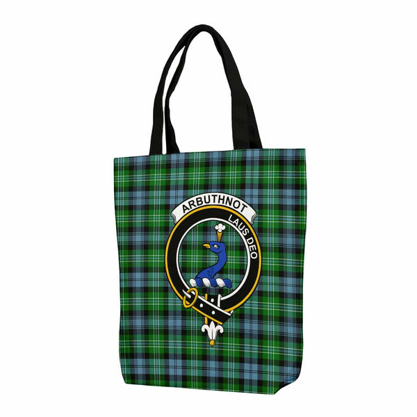 Scottish Arbuthnot Clan Crest Tartan Canvas Bag With Shoulder Strap Tartan Plaid 1