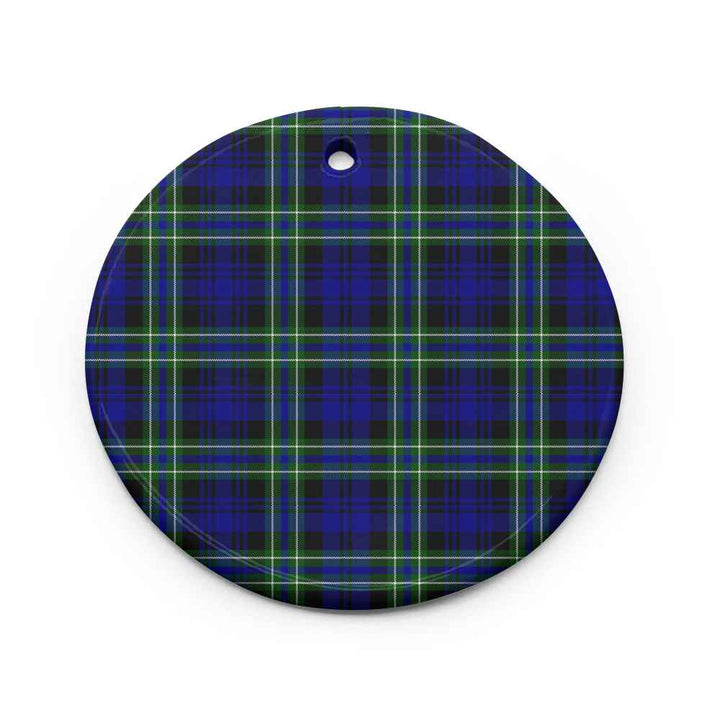 Scottish Arbuthnot Modern Clan Tartan Ceramic Ornament Circle Shape Tartan Plaid