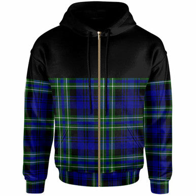 Scottish Arbuthnot Modern Clan Tartan Hoodie - Horizontal Style Zip Tartan Plaid