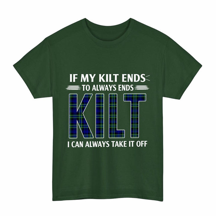 Scottish Arbuthnot Modern Clan Tartan Kilt Pride T-Shirt Tartan Plaid Forest Green Color