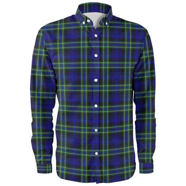 Scottish Arbuthnot Modern Clan Tartan Long Sleeve Shirt Front Side Tartan Plaid