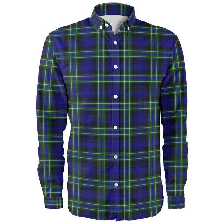 Scottish Arbuthnot Modern Clan Tartan Long Sleeve Shirt Front Side Tartan Plaid