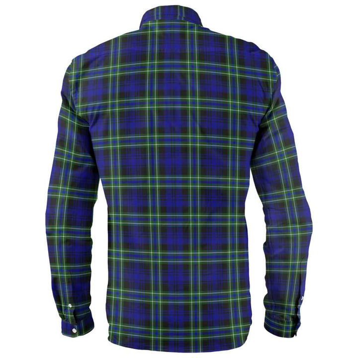 Scottish Arbuthnot Modern Clan Tartan Long Sleeve Shirt Back Side Tartan Plaid