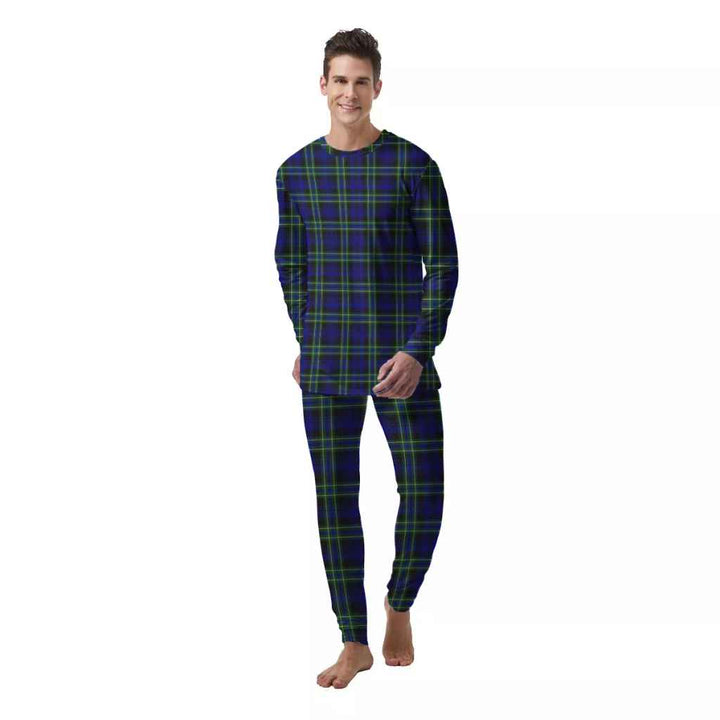 Scottish Arbuthnot Modern Clan Tartan Pajama Set  Men Front Side Tartan Plaid