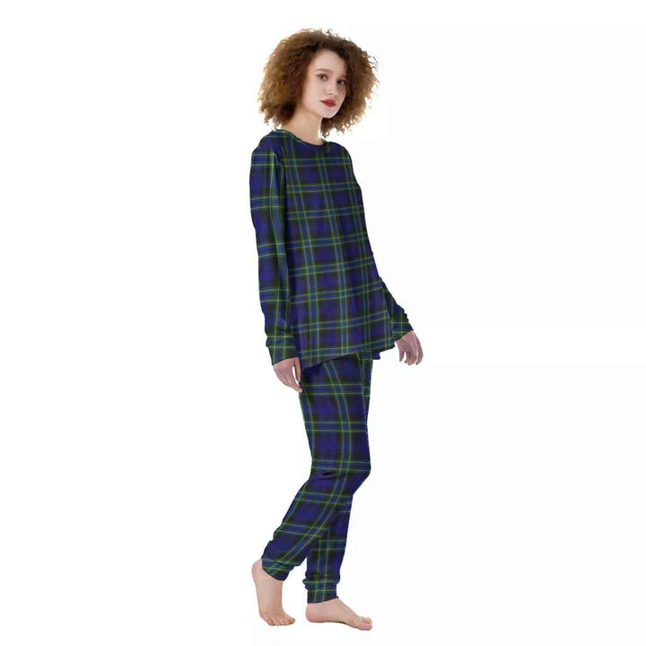Scottish Arbuthnot Modern Clan Tartan Pajama Set Women Front Side Tartan Plaid