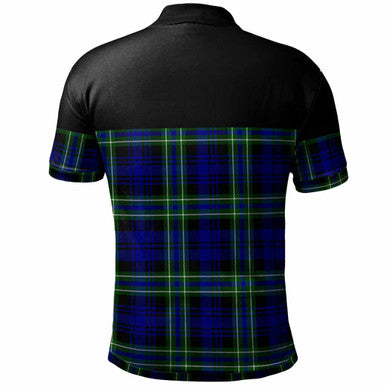 Scottish Arbuthnot Modern Clan Tartan Polo Shirt - Horizontal Style Back Side Tartan Plaid