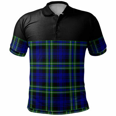 Scottish Arbuthnot Modern Clan Tartan Polo Shirt - Horizontal Style Front Side Tartan Plaid