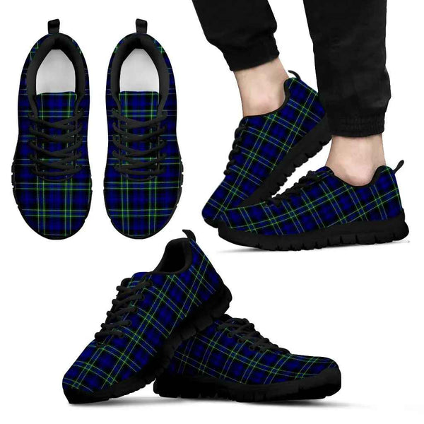 Scottish Arbuthnot Modern Clan Tartan Sneakers Black Sole Tartan Plaid