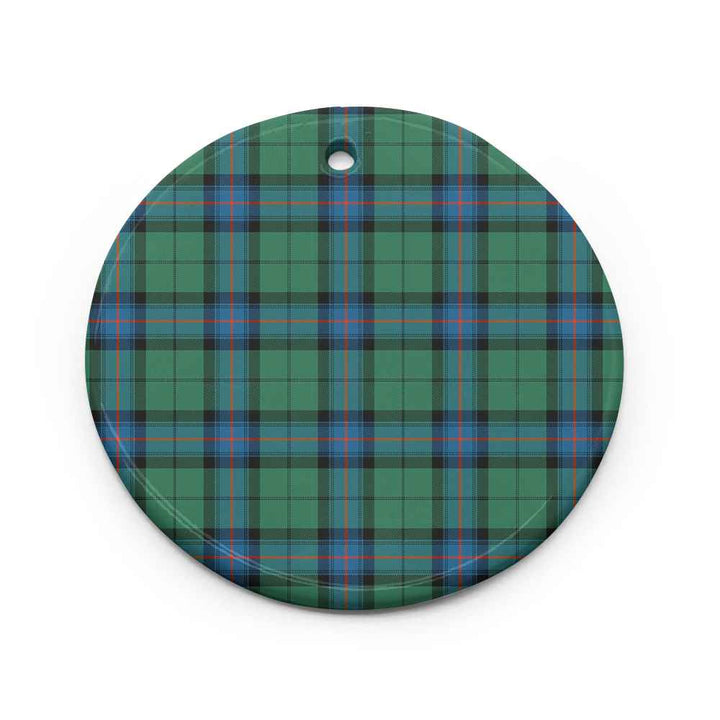 Scottish Armstrong Ancient Clan Tartan Ceramic Ornament Circle Shape Tartan Plaid
