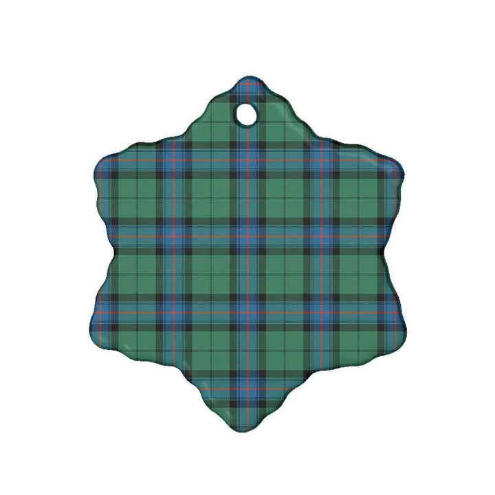 Scottish Armstrong Ancient Clan Tartan Ceramic Ornament Snow Flake Shape Tartan Plaid