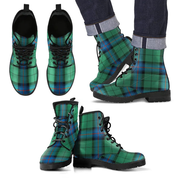 Scottish Armstrong Ancient Clan Tartan Leather Boots