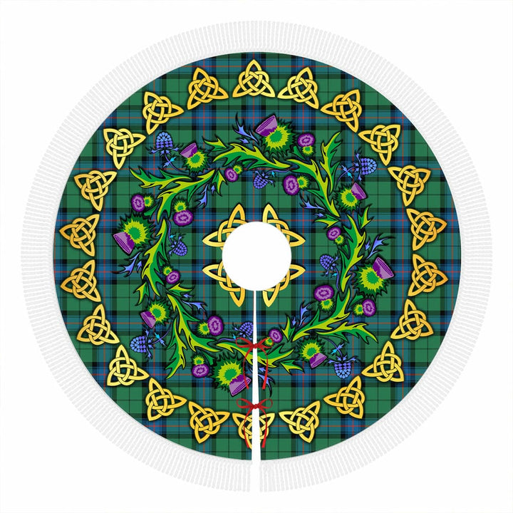 Scottish Armstrong Ancient Clan Tartan Thistle Celtic Knot Christmas Tree Skirt Tassels Tartan Plaid 1