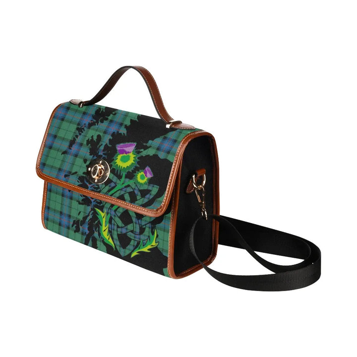 Scottish Armstrong Ancient Clan Tartan Waterproof Canvas Bag With Thistle Tartan Plaid 4