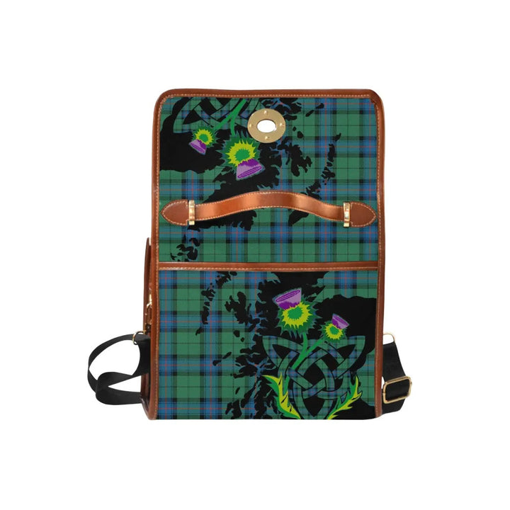 Scottish Armstrong Ancient Clan Tartan Waterproof Canvas Bag With Thistle Tartan Plaid 6