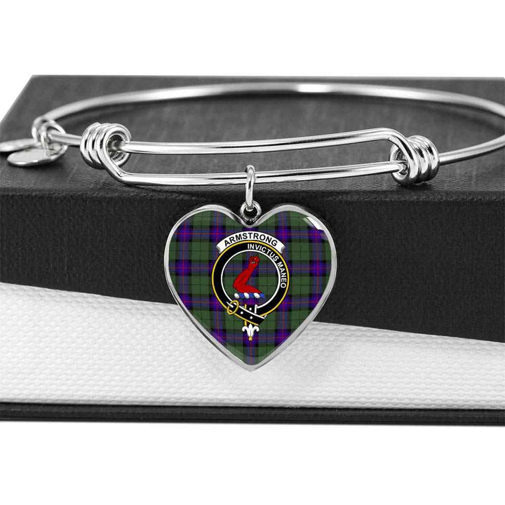 Scottish Armstrong Clan Crest Tartan Bangle Heart Tartan Plaid 5