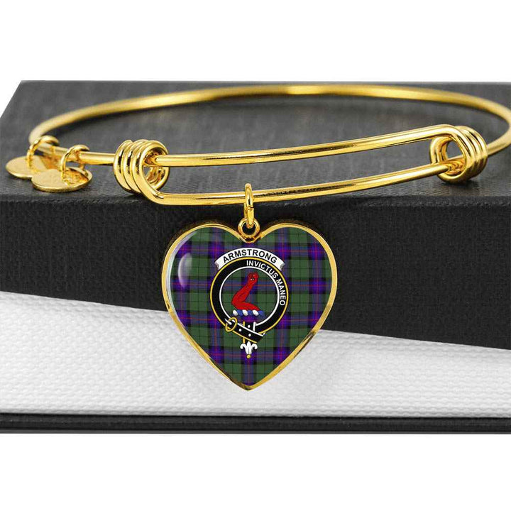 Scottish Armstrong Clan Crest Tartan Bangle Heart Tartan Plaid 6