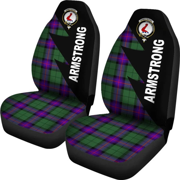 Scottish Armstrong Clan Crest Tartan Car Seat Covers - Flash Style 2