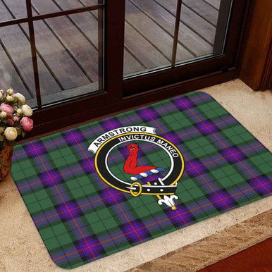 Scottish Armstrong Clan Crest Tartan Door Mat Tartan Plaid 1