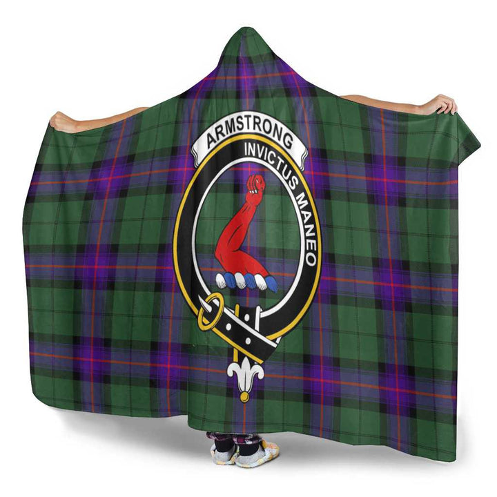 Scottish Armstrong Clan Crest Tartan Hooded Blanket Tartan Plaid 3