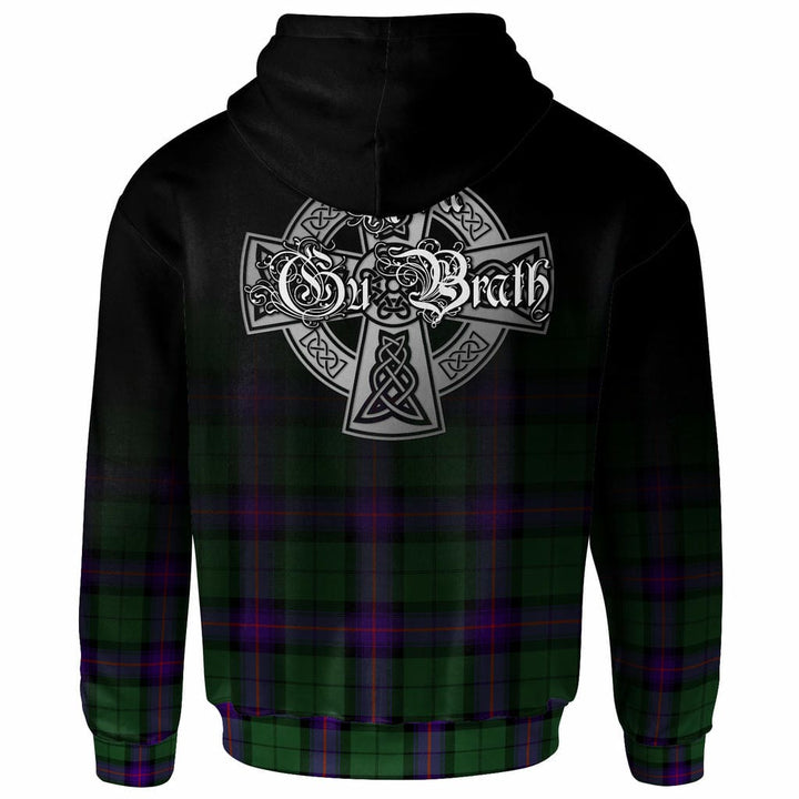 Scottish Armstrong Clan Crest Tartan Hoodie - Alba Gu Brath Family Crest Celtic Inspired Back Side Tartan Plaid