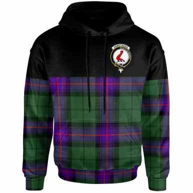 Scottish Armstrong Clan Crest Tartan Hoodie - Horizontal Style Front Side Tartan Plaid
