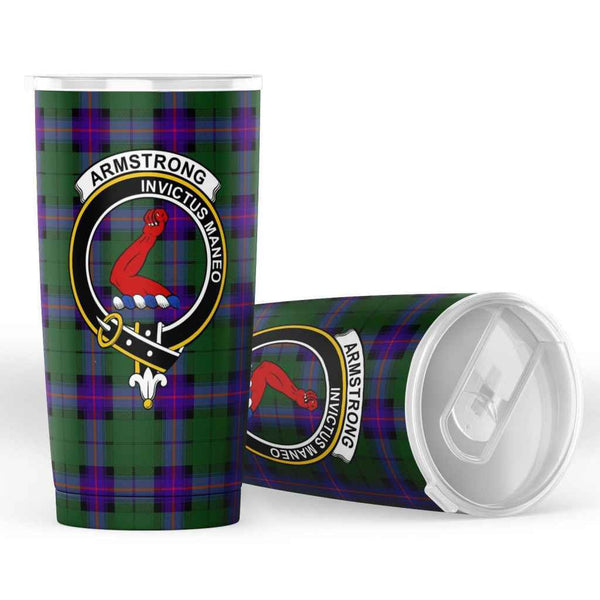 Scottish Armstrong Clan Crest Tartan Insulated Tumbler Tartan Plaid 4