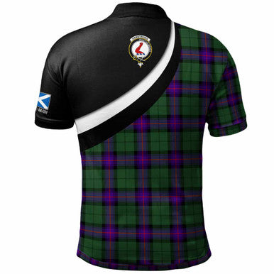 Scottish Armstrong Clan Crest Tartan Polo Shirt - Scotland Forever Style Back Side Tartan Plaid