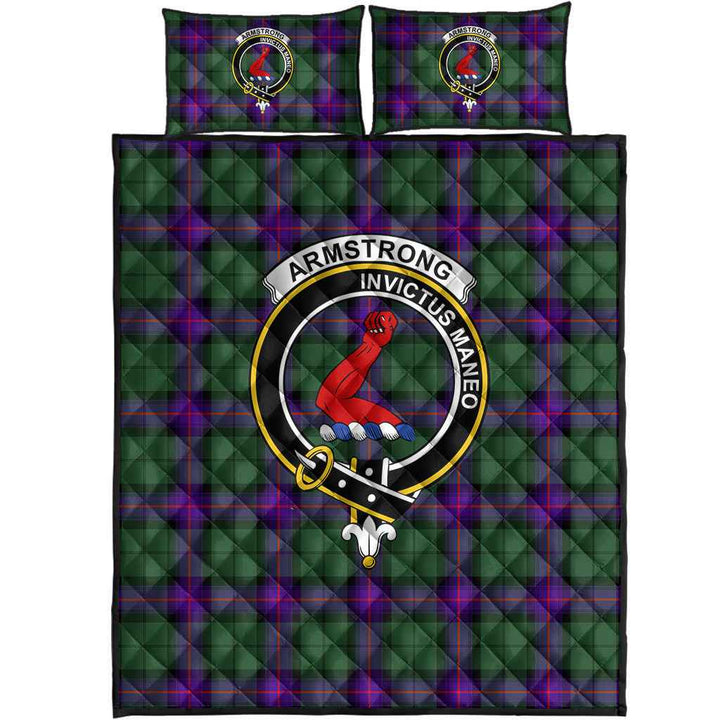 Scottish Armstrong Clan Crest Tartan Quilt Bed Set Tartan Plaid 1