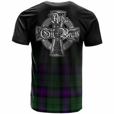 Scottish Armstrong Clan Crest Tartan T-Shirt - Alba Gu Brath Family Crest Celtic Inspired Back Side Tartan Plaid
