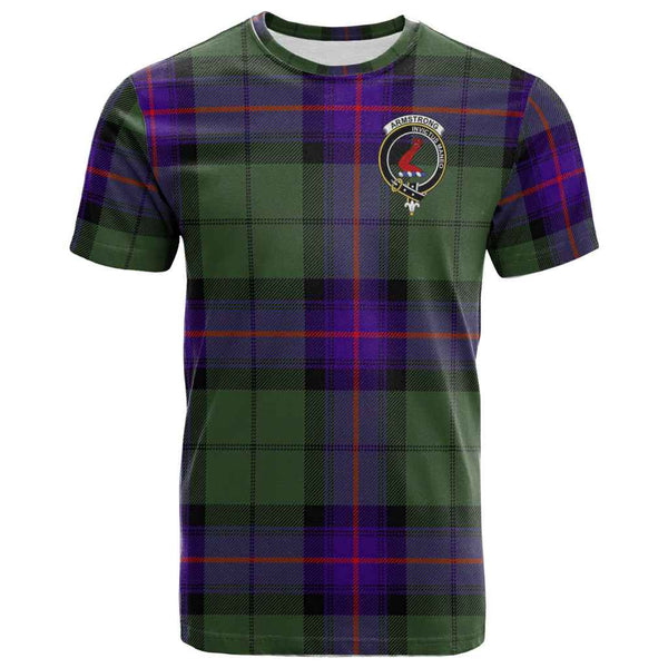 Scottish Armstrong Clan Crest Tartan T-Shirt Front Side Tartan Plaid