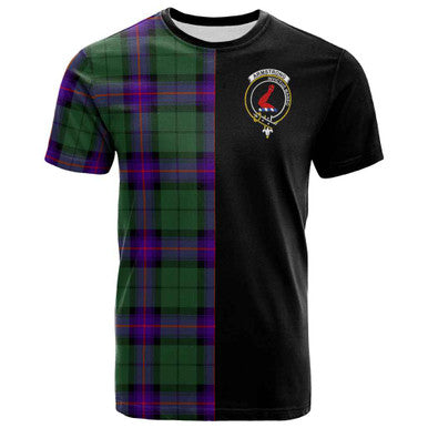 Scottish Armstrong Clan Crest Tartan T-Shirt Half in Me Front Side Tartan Plaid