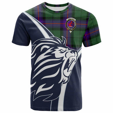 Scottish Armstrong Clan Crest Tartan T-Shirt - Bend Style Front Side Tartan Plaid