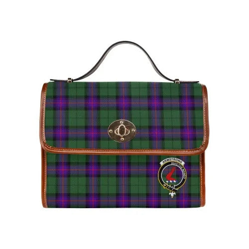 Scottish Armstrong Clan Crest Tartan Waterproof Canvas Bag Tartan Plaid 2