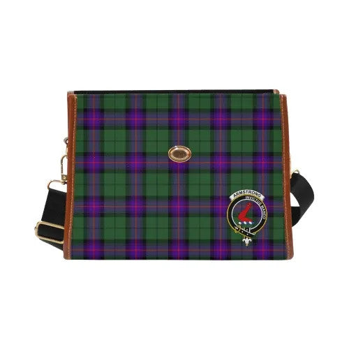 Scottish Armstrong Clan Crest Tartan Waterproof Canvas Bag Tartan Plaid 1