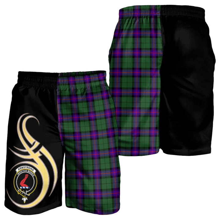 Scottish Armstrong Modern Clan Crest Tartan Believe in Me Men's Shorts