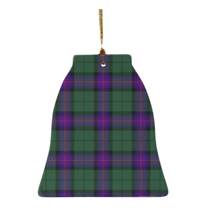 Scottish Armstrong Modern Clan Tartan Ceramic Ornament Bell Shape Tartan Plaid