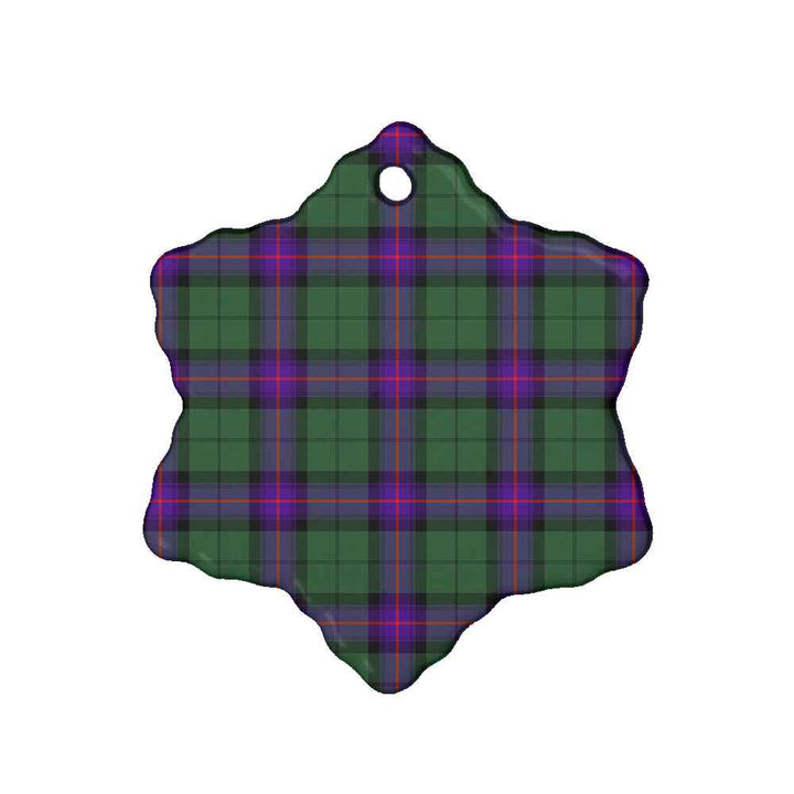 Scottish Armstrong Modern Clan Tartan Ceramic Ornament Snow Flake Shape Tartan Plaid