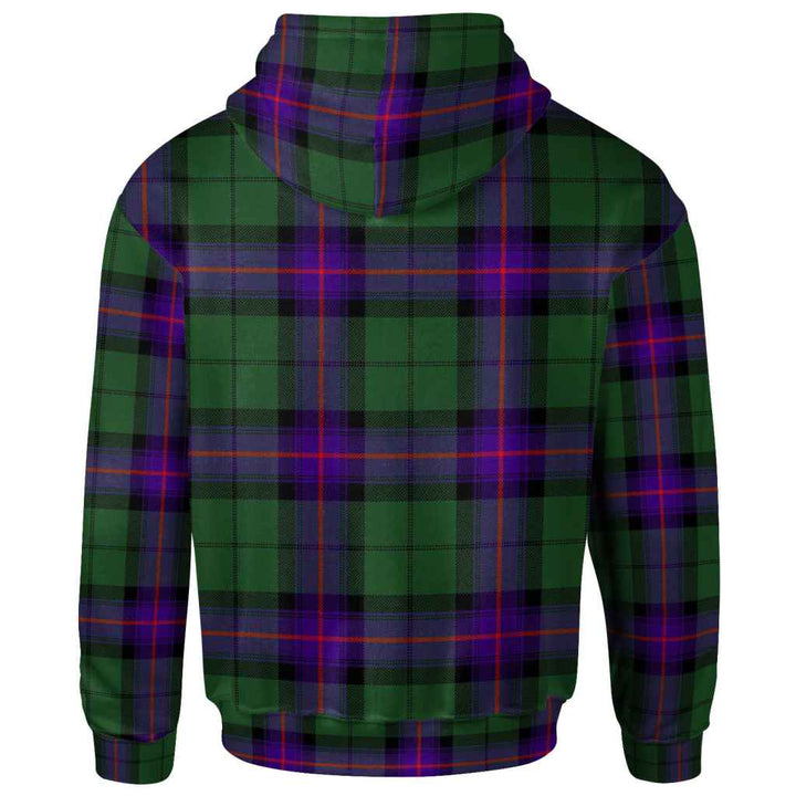 Scottish Armstrong Modern Clan Tartan Hoodie Back Side Tartan Plaid