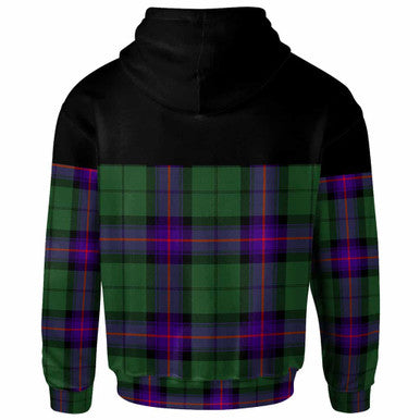 Scottish Armstrong Modern Clan Tartan Hoodie - Horizontal Style Back Side Tartan Plaid